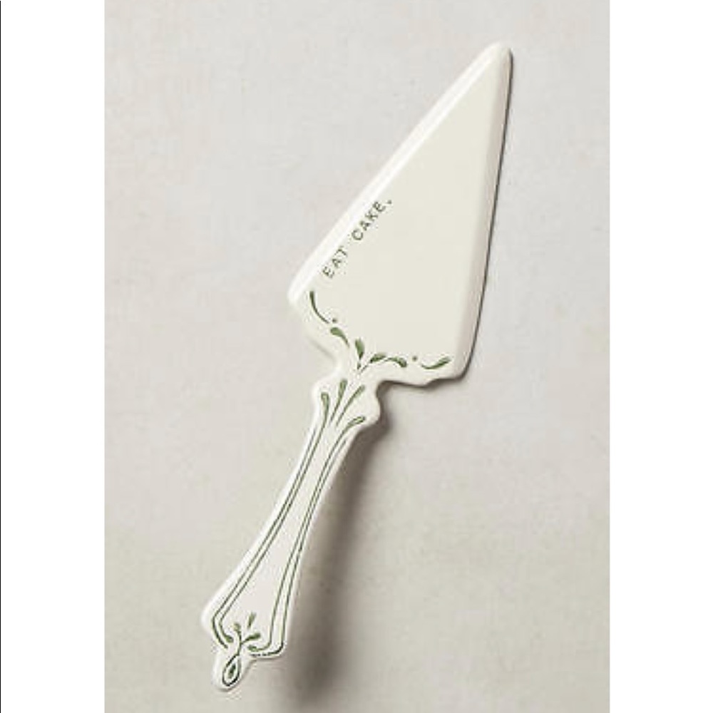Anthropologie Mint Green Cake Server